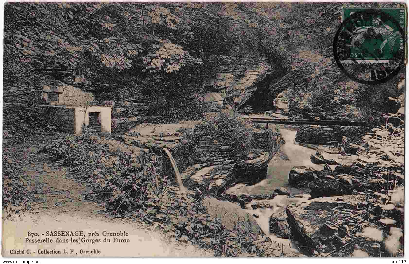 38 - B33469CPA - SASSENAGE - Passerelle Dans Les Gorges Du Furon - Très Bon état - ISERE - Sassenage