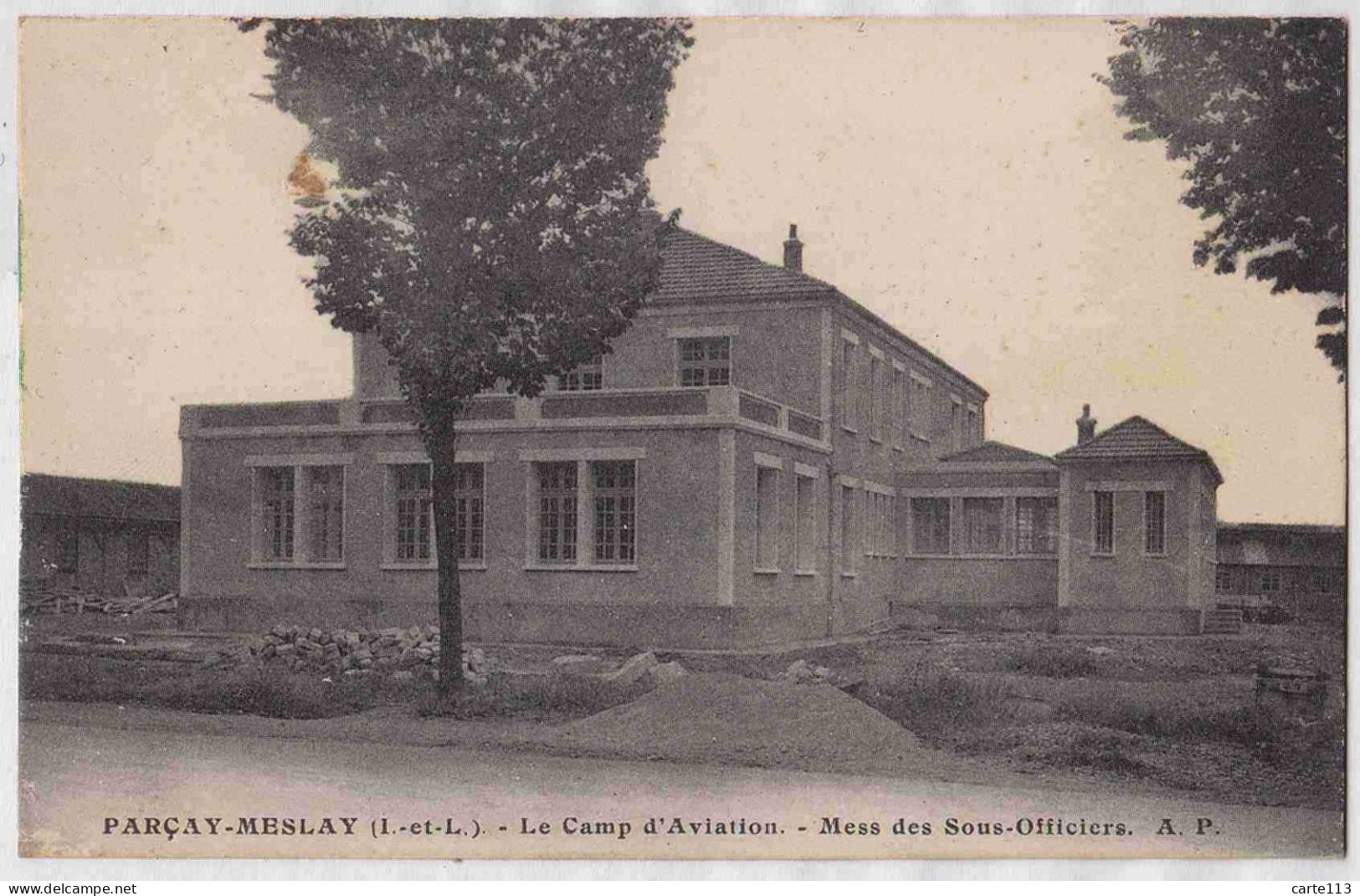 37 - B33509CPA - PARCAY MESLAY - Camp D'aviation, Mess Des Sous Officiers - Très Bon état - INDRE-ET-LOIRE - Autres & Non Classés