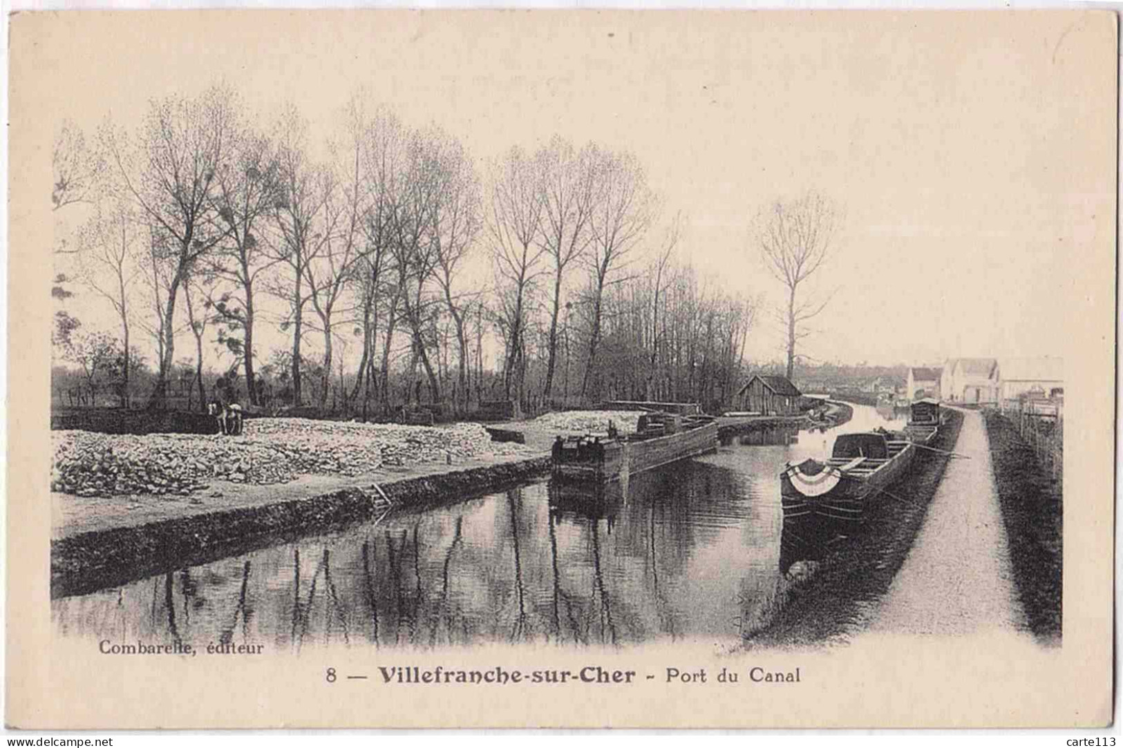 41 - B33405CPA - VILLEFRANCHE SUR CHER - Port Du Canal - Parfait état - LOIR-ET-CHER - Autres & Non Classés