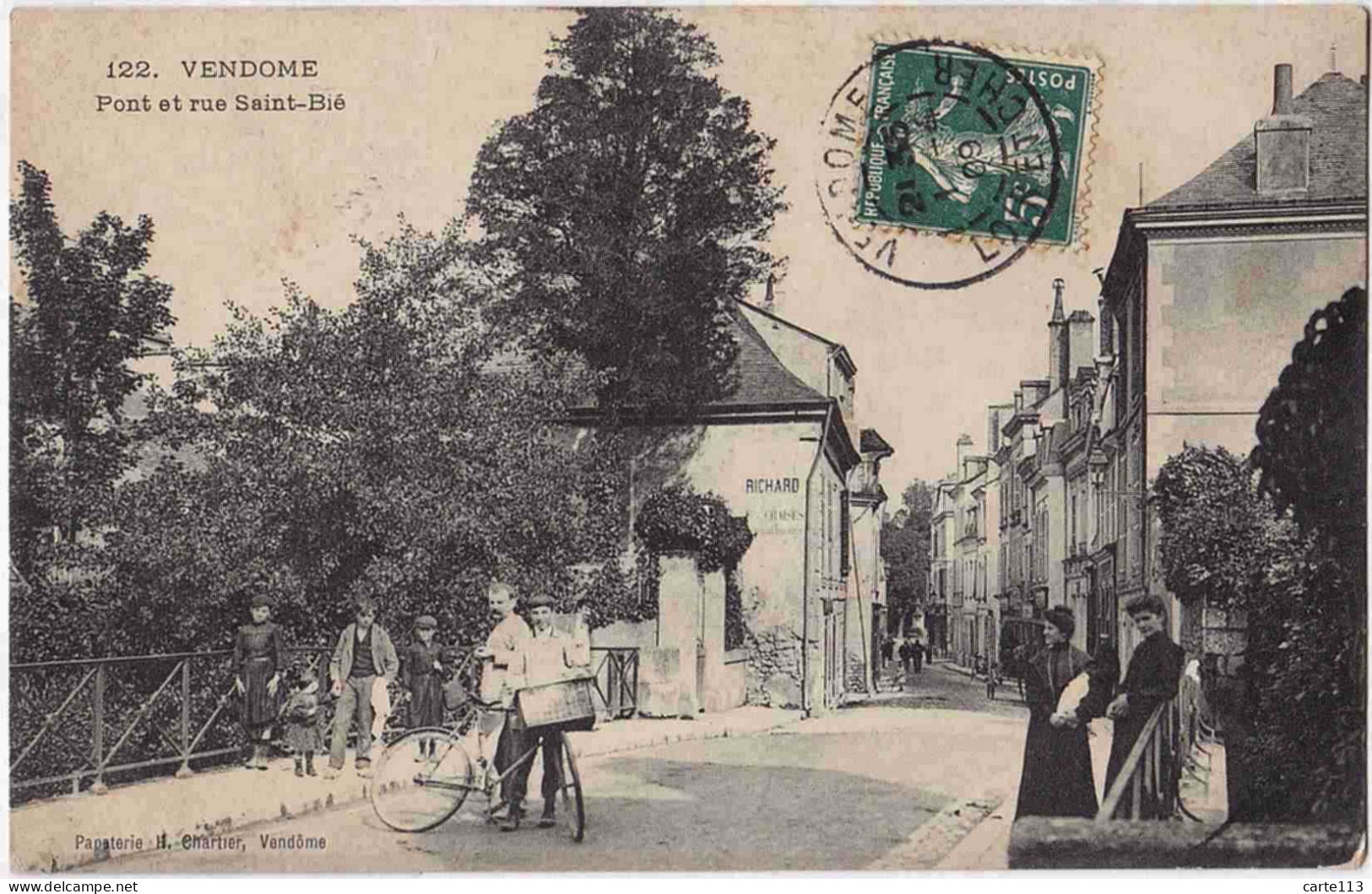 41 - B33380CPA - VENDOME - Pont Et Rue Saint Bié - Très Bon état - LOIR-ET-CHER - Vendome