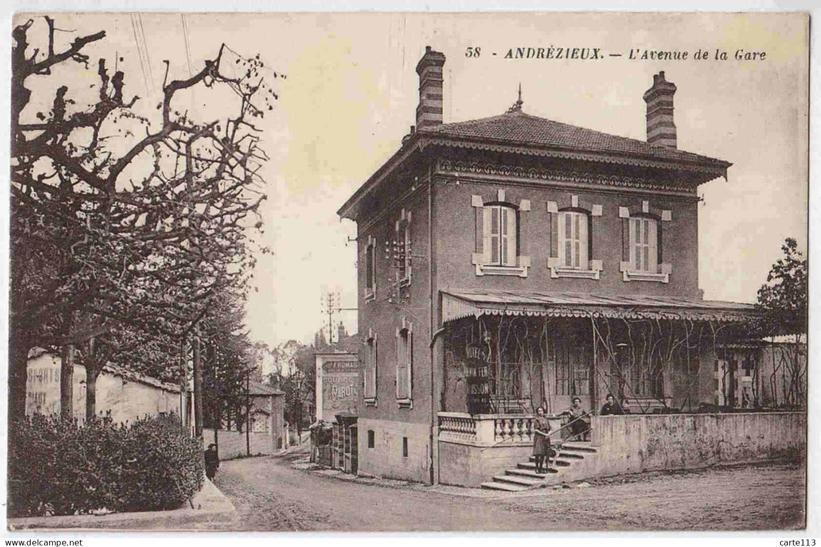 42 - B33269CPA - ANDREZIEUX - L'Avenue De La Gare - Parfait état - LOIRE - Andrézieux-Bouthéon