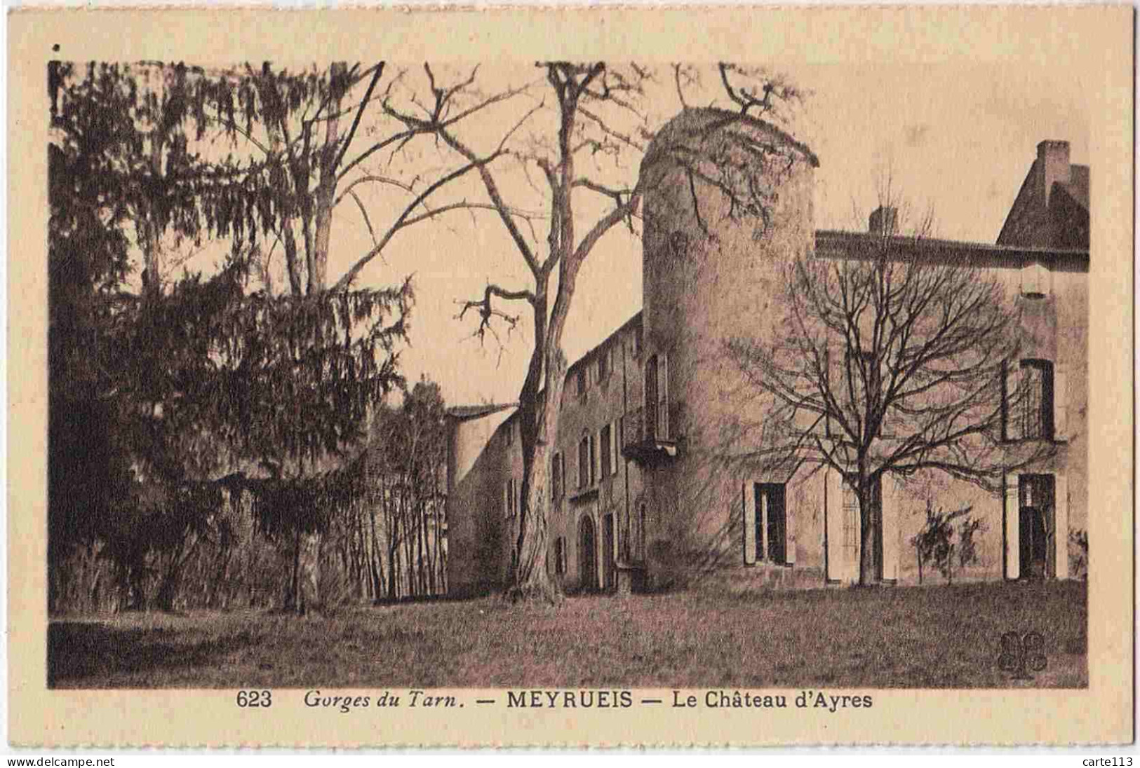 48 - B33165CPA - MEYRUEIS - Le Château D'Ayres - Parfait état - LOZERE - Meyrueis