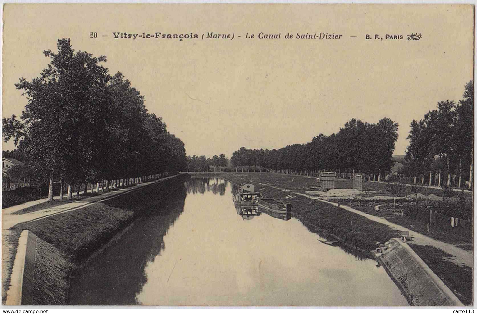 51 - B33127CPA - VITRY LE FRANCOIS - Le Canal De Saint Dizier - Parfait état - MARNE - Vitry-le-François