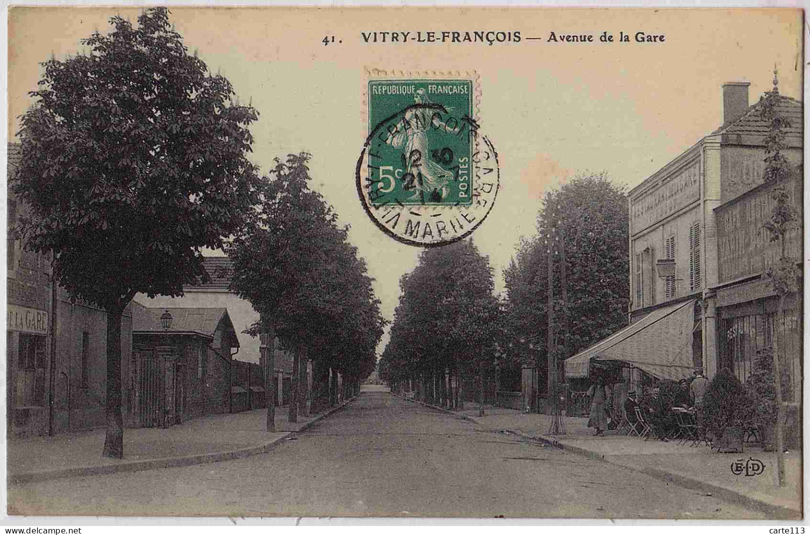 51 - B33124CPA - VITRY LE FRANCOIS - Avenue De La Gare - Bon état - MARNE - Vitry-le-François