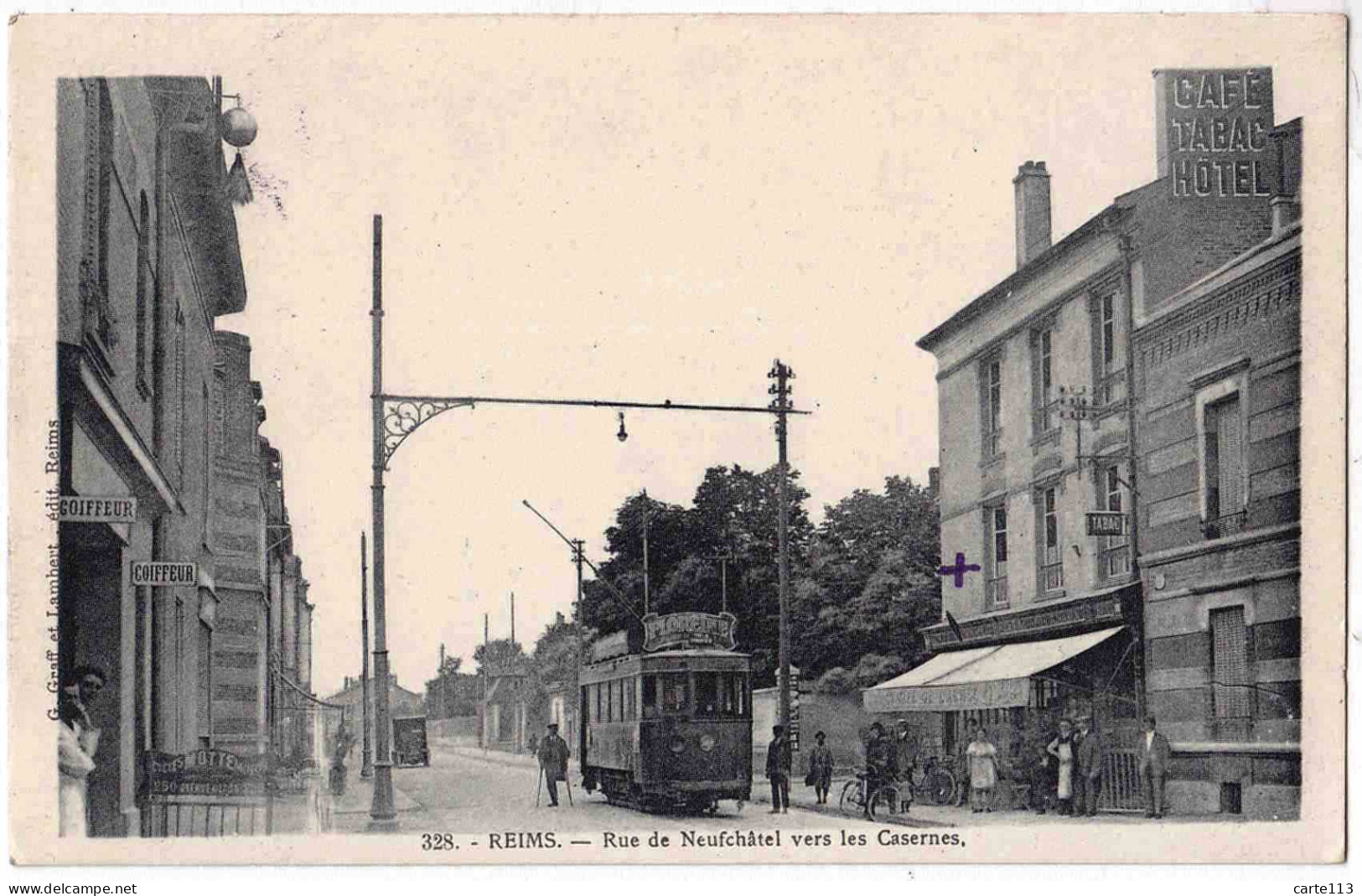 51 - B33072CPA - REIMS - Rue De Neufchatel Vers Les Casernes - Parfait état - MARNE - Reims