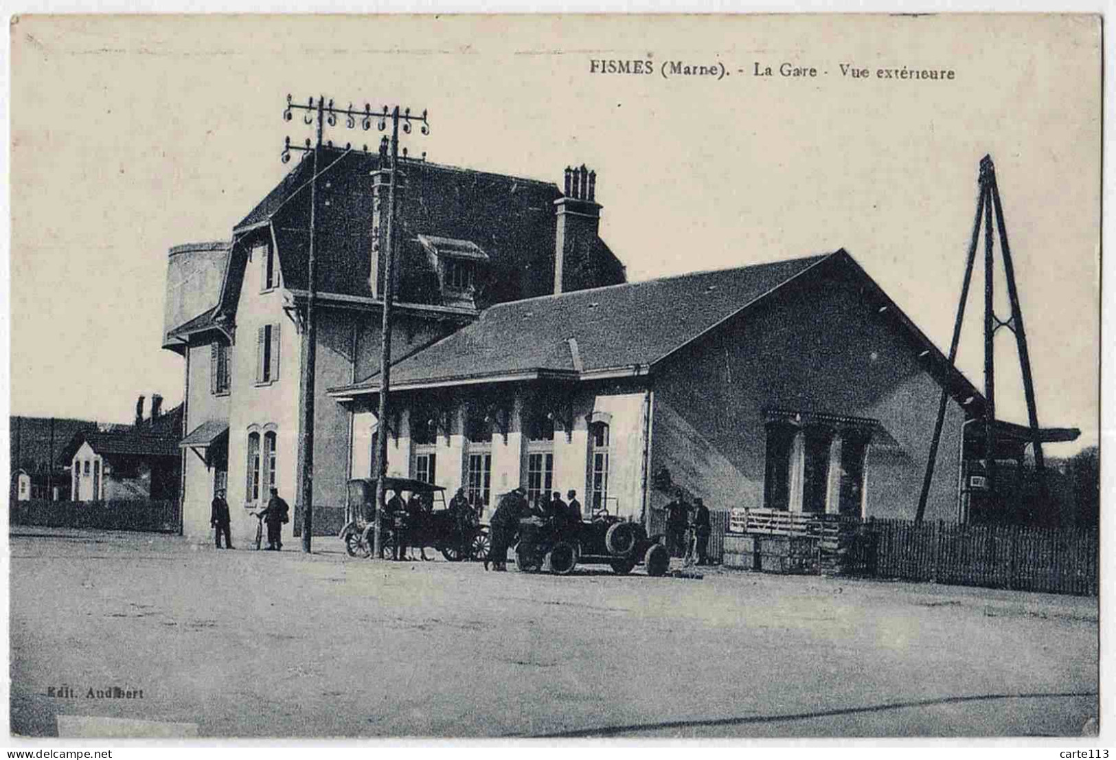 51 - B33035CPA - FISMES - La Gare, Vue Exterieure - Parfait état - MARNE - Fismes