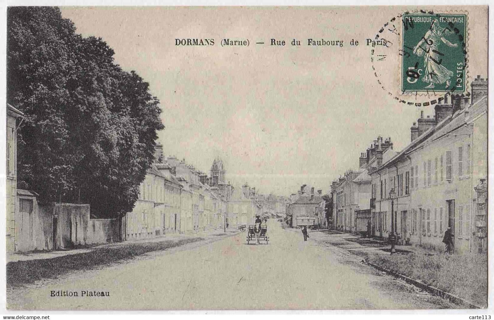 51 - B33022CPA - DORMANS - Rue Du Faubourg De Paris - Parfait état - MARNE - Dormans