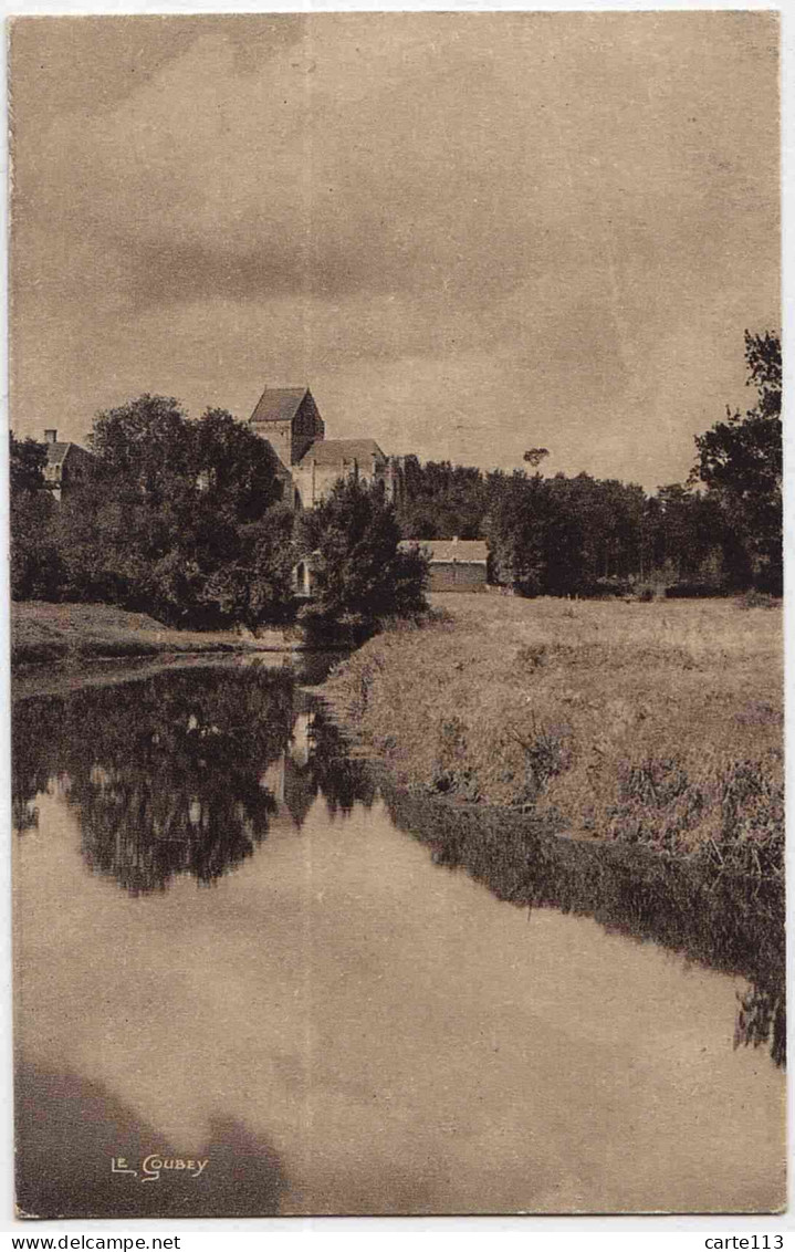 50 - B32962CPA - SAINT SAUVEUR LE VICOMTE - Bords De La Douve Et Eglise - Parfait état - MANCHE - Saint Sauveur Le Vicomte