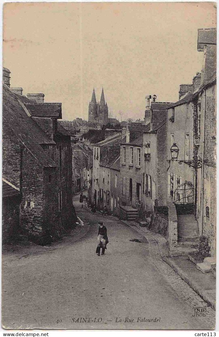 50 - B32954CPA - SAINT LO - La Rue Falourdel - Parfait état - MANCHE - Saint Lo