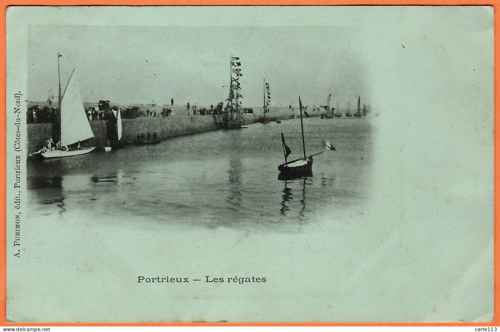 22 - B34482CPA - PORTRIEUX - Les Régates - Carte Pionnière - Très Bon état - COTES-D'ARMOR - Saint-Quay-Portrieux