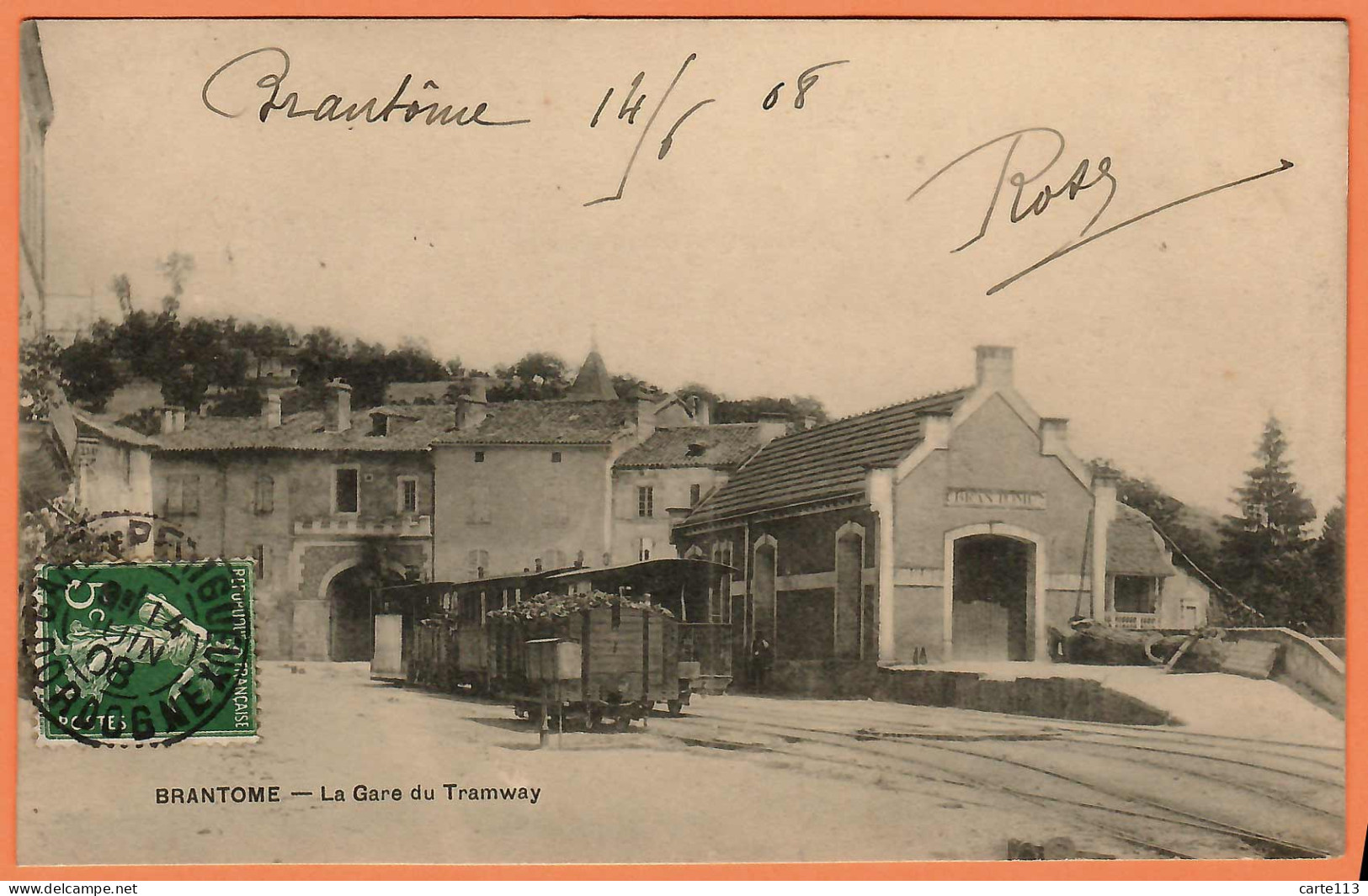 24 - T34485CPA - BRANTOME - La Gare Du Tramway - Très Bon état - DORDOGNE - Brantome