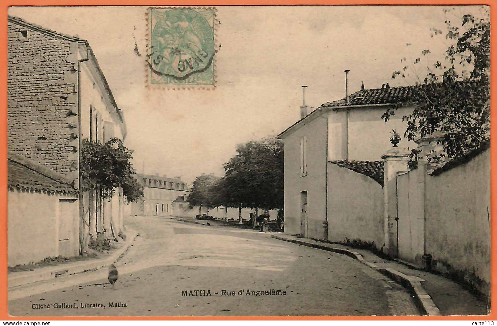 17 - B34172CPA - MATHA - Rue D'Angoulème - Très Bon état - CHARENTE-MARITIME - Matha