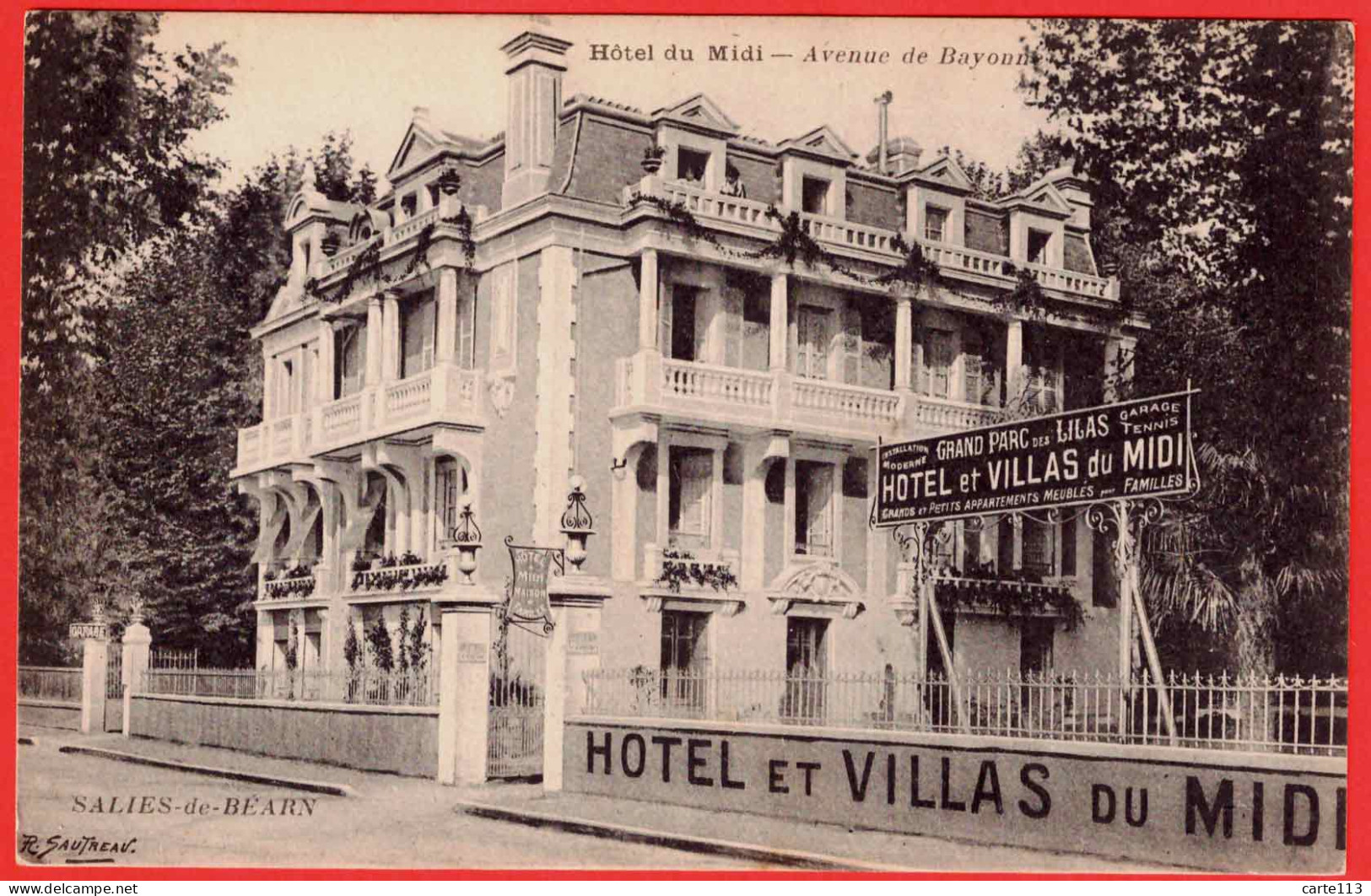 64 - B33974CPA - SALIES DE BEARN - HOTEL Du MIDI - Avenue De Bayonne - Très Bon état - PYRENEES-ATLANTIQUES - Salies De Bearn