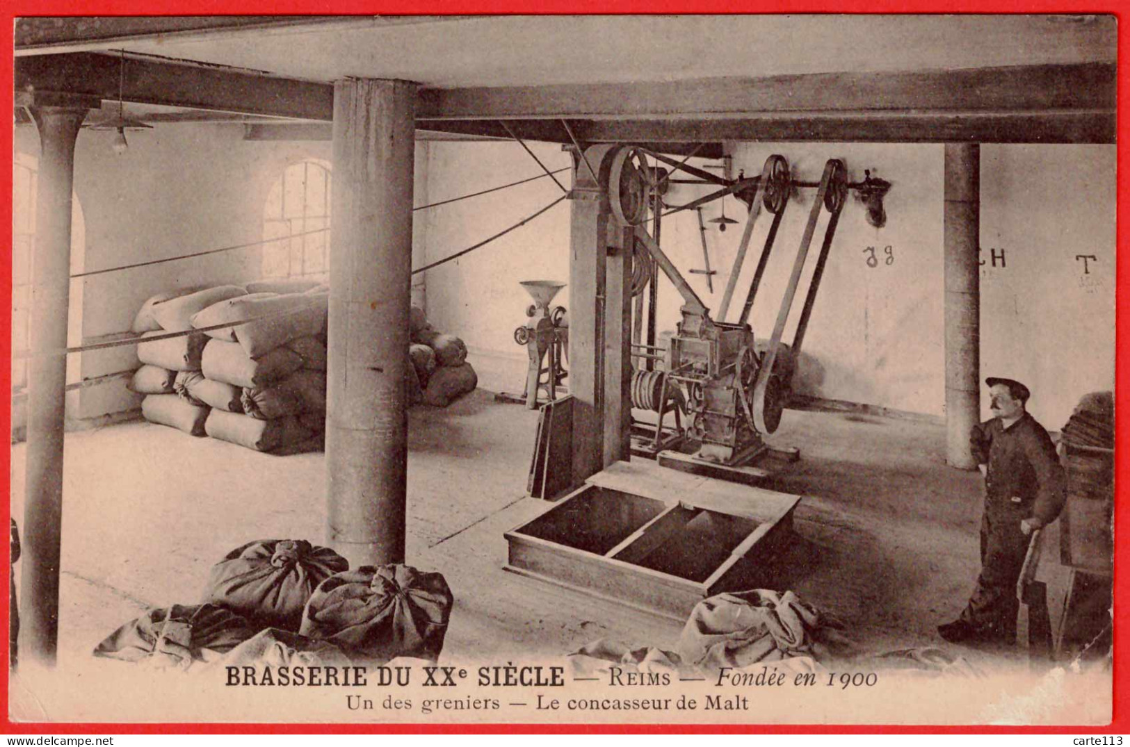 51 - B33979CPA - REIMS - BRASSERIE Du XXe SIECLE - Greniers - Concasseur De Malt - Bon état - MARNE - Reims