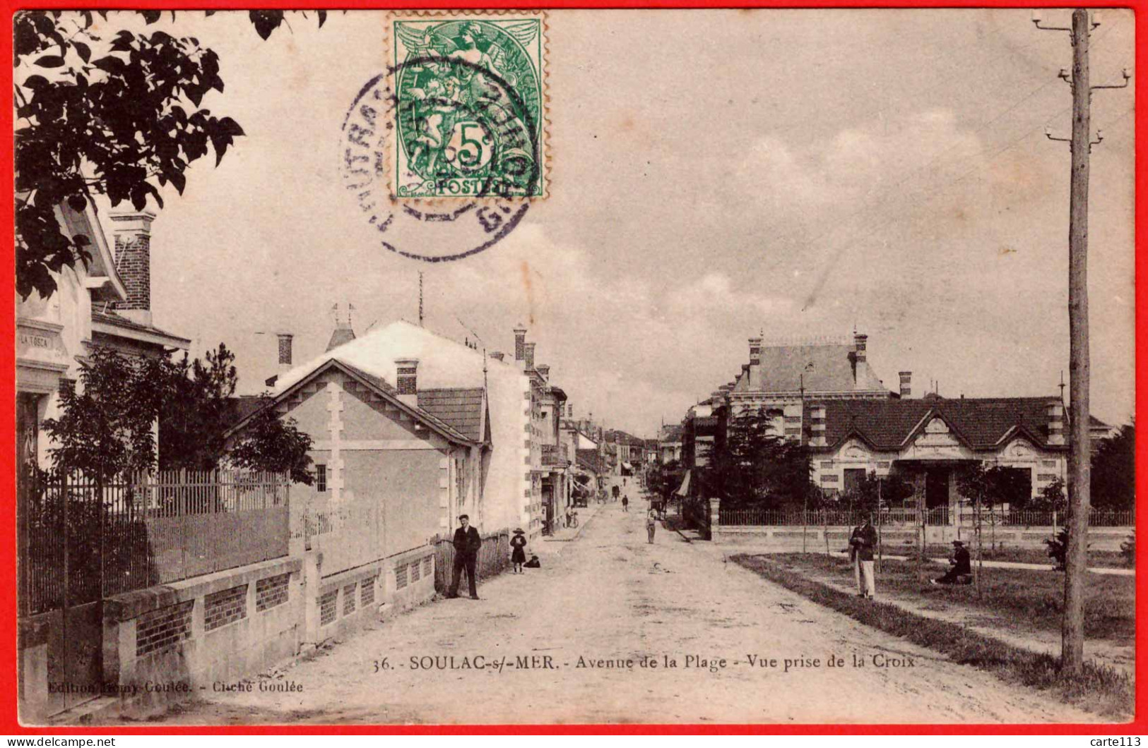 33 - B33962CPA - SOULAC SUR MER - Avenue De La Plage - Vue Prise De La Croix - CARTE PIONNIERE? PRECURSEUR - Très Bon ét - Soulac-sur-Mer