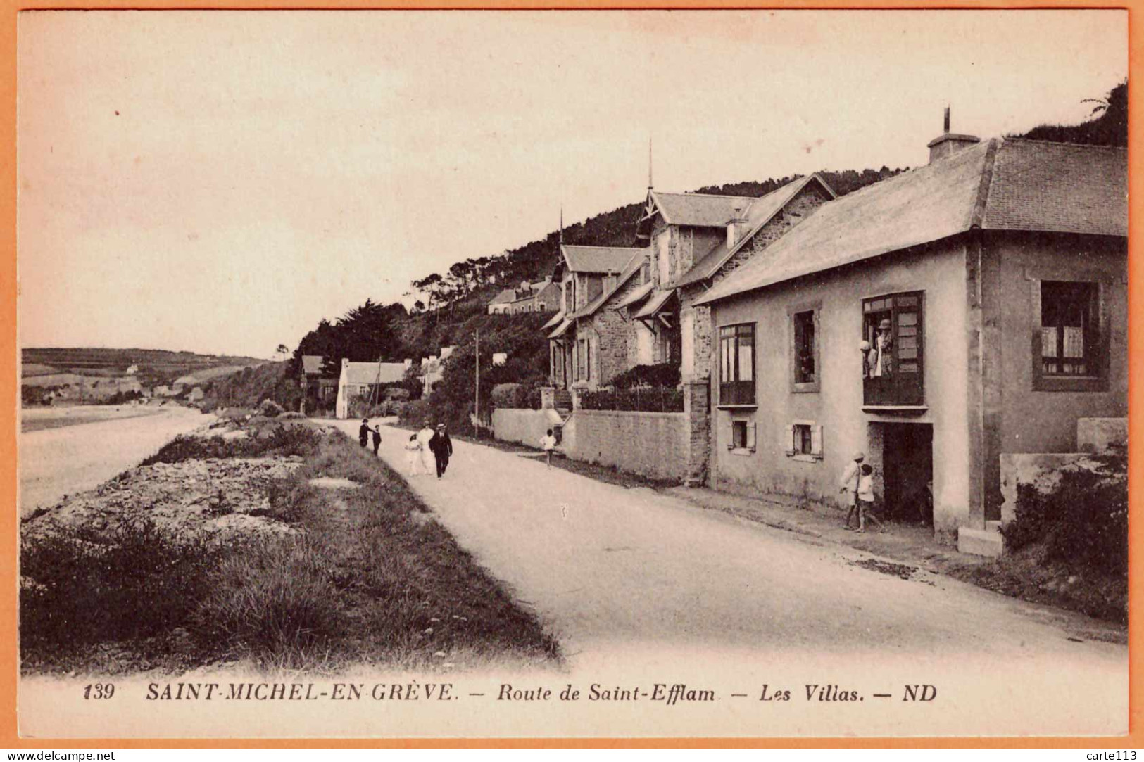 22 - B33935CPA - SAINT ST MICHEL EN GREVE - Route De St Efflam - Les Villas - Très Bon état - COTES-D'ARMOR - Saint-Michel-en-Grève