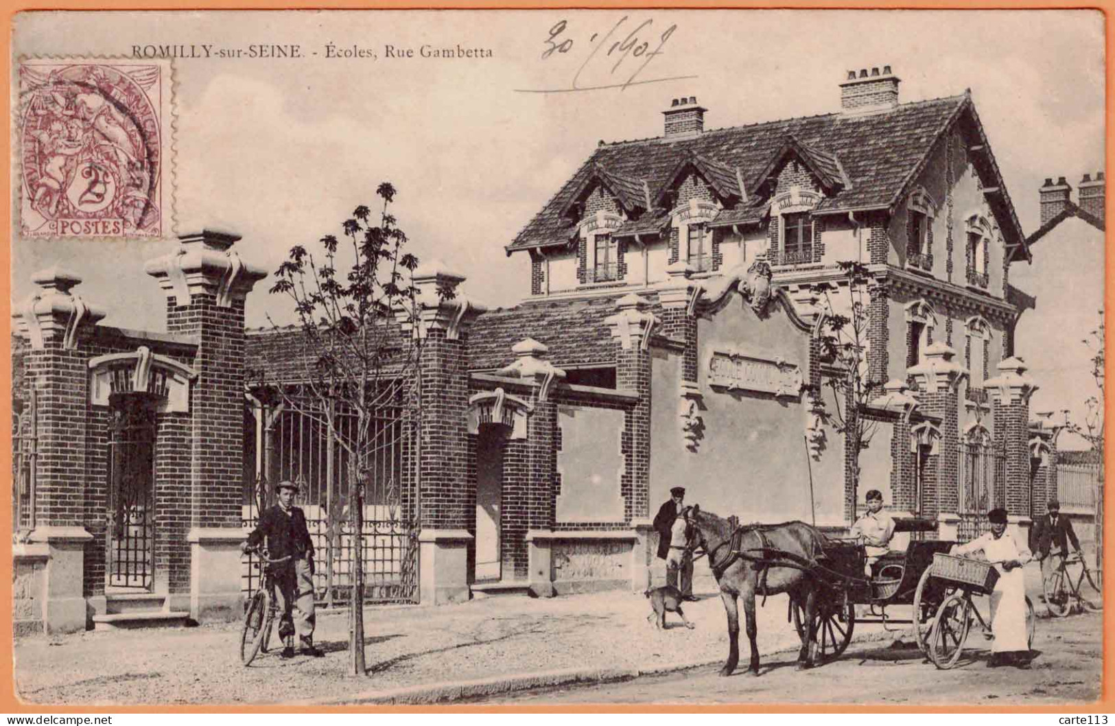 10 - B33914CPA - ROMILLY SUR SEINE - Ecoles, Rue Gambetta - Très Bon état - AUBE - Romilly-sur-Seine