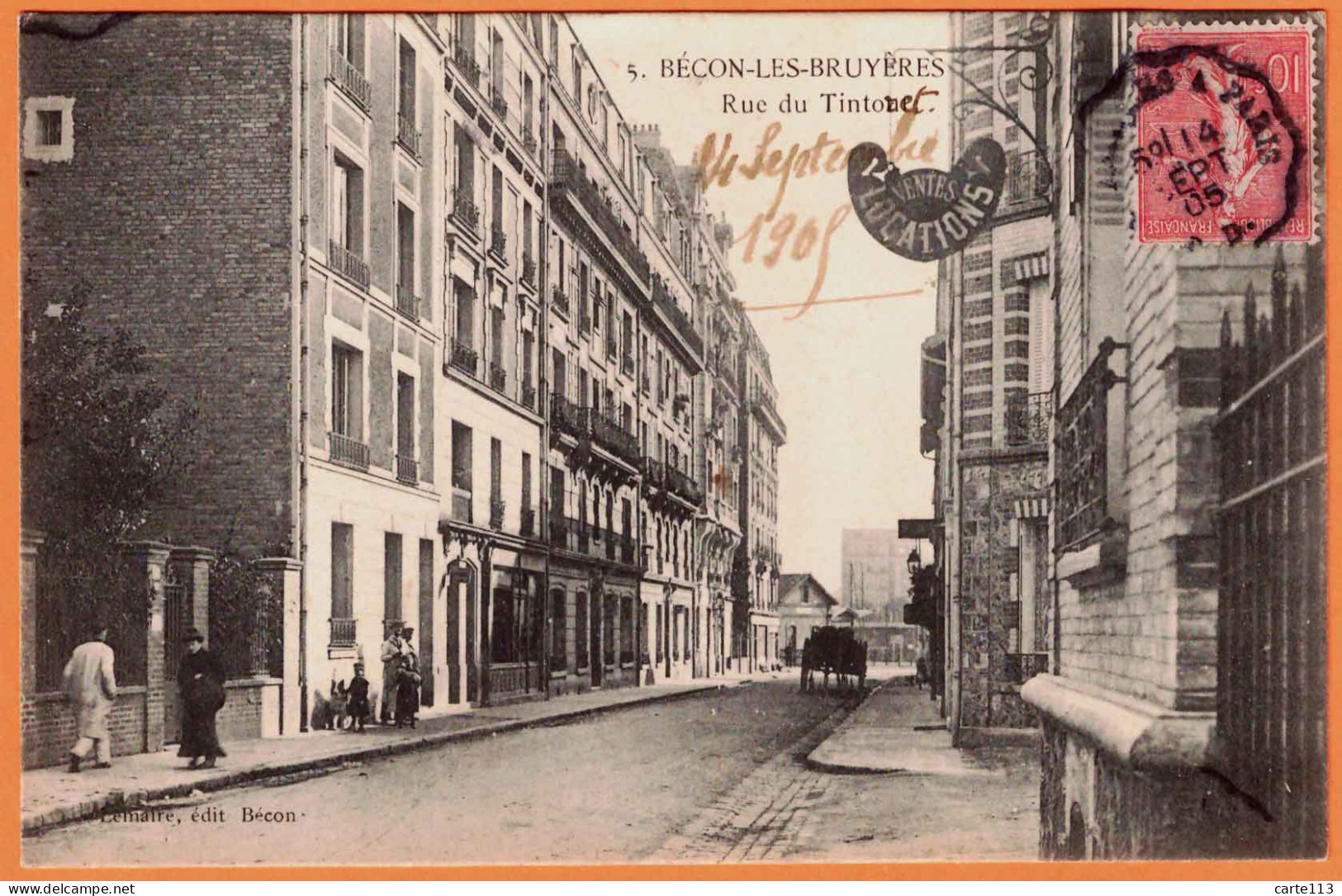 92 - B33880CPA - BECON LES BRUYERES - Rue Du Tintoret - Très Bon état - HAUTS-DE-SEINE - Courbevoie