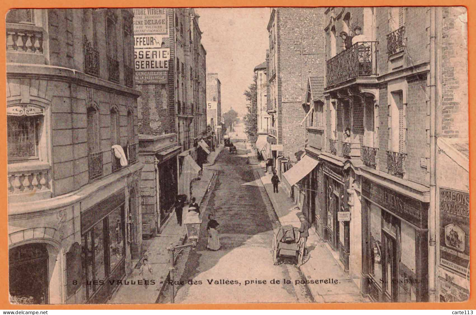 92 - B33884CPA - LES VALLEES - Rue Des Vallées - Passerelle -  La Garenne Colombes - Assez Bon état - HAUTS-DE-SEINE - Colombes