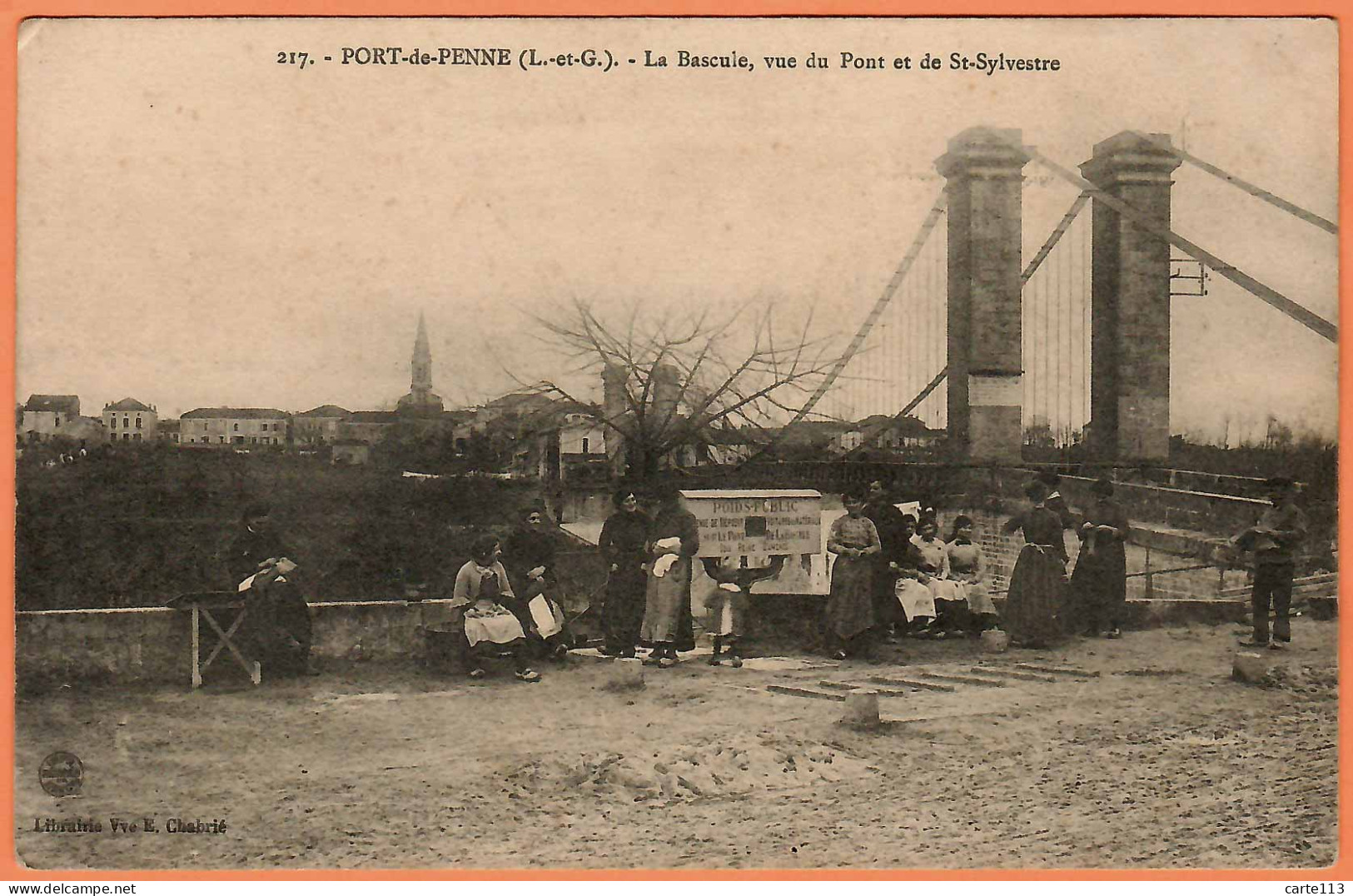 47 - B33767CPA - PORT DE PENNE - La Bascule, Vue Du Pont Et De St Sylvestre - Très Bon état - LOT-ET-GARONNE - Andere & Zonder Classificatie