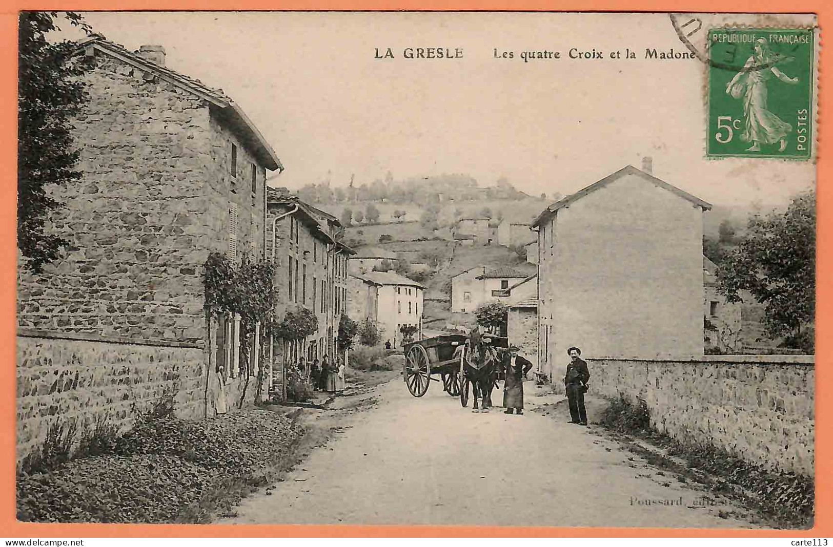 42 - B33765CPA - LA GRESLE - Les Quatre Croix Et La Madone - Très Bon état - LOIRE - Andere & Zonder Classificatie