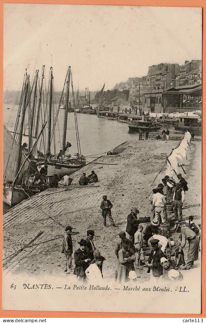 44 - B33732CPA - NANTES - La Petite Hollande - Marché Aux Moules - Carte Pionniere - Precurseur - Très Bon état - LOIRE- - Nantes