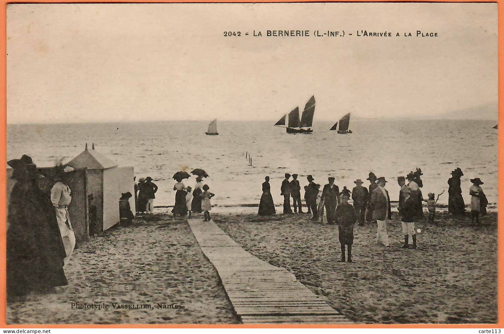 44 - B33729CPA - LA BERNERIE - Arrivée à La Plage - Très Bon état - LOIRE-ATLANTIQUE - La Bernerie-en-Retz