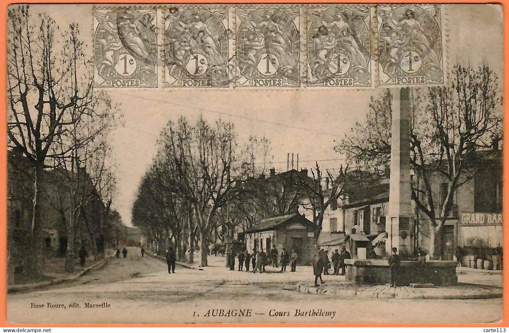 13 - B33718CPA - AUBAGNE - Cours Barthélémy - Octroi - Très Bon état - BOUCHES-DU-RHONE - Aubagne