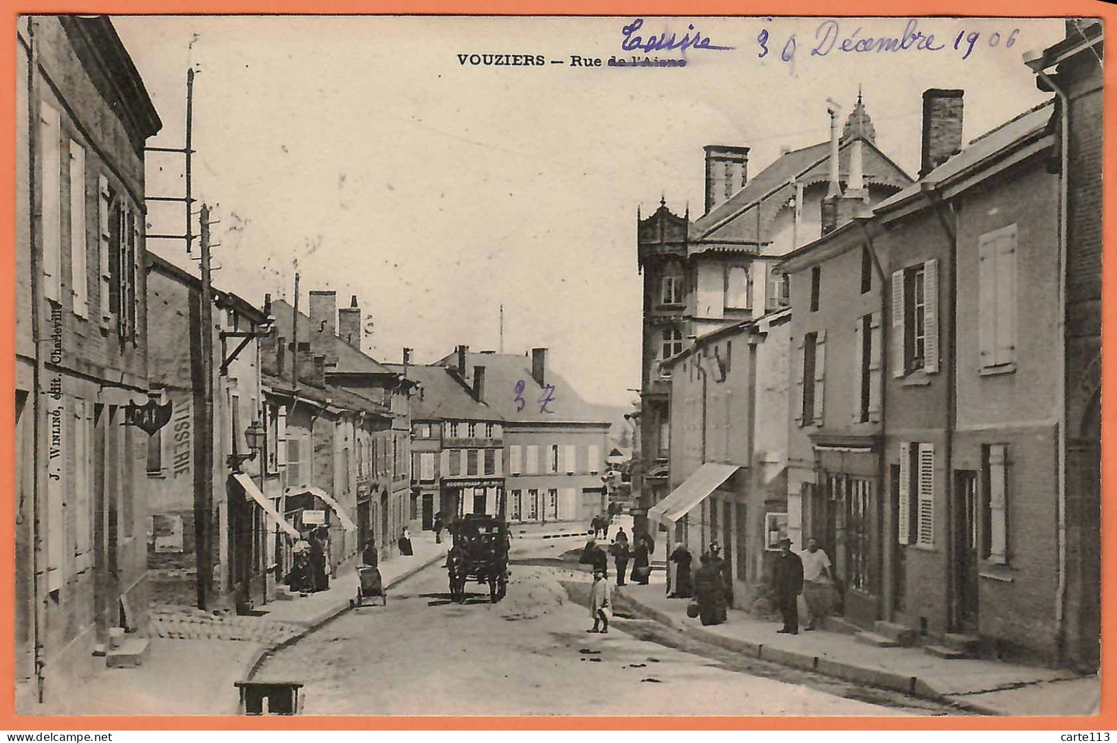 8 - B33713CPA - VOUZIERS - Rue De L'Aisne - Bon état - ARDENNES - Vouziers