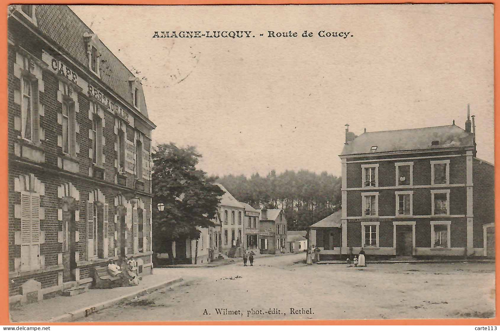 8 - B33711CPA - AMAGNE-LUCQUY - Route De COUCY - Très Bon état - ARDENNES - Andere & Zonder Classificatie