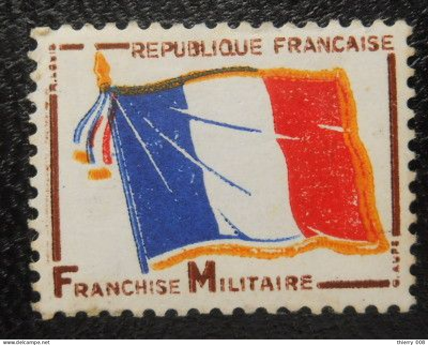 Franchise Militaire FM 13 Sans Valeur Drapeau Bleu Blanc Rouge  Non Oblitéré Sans Gomme - Francobolli  Di Franchigia Militare