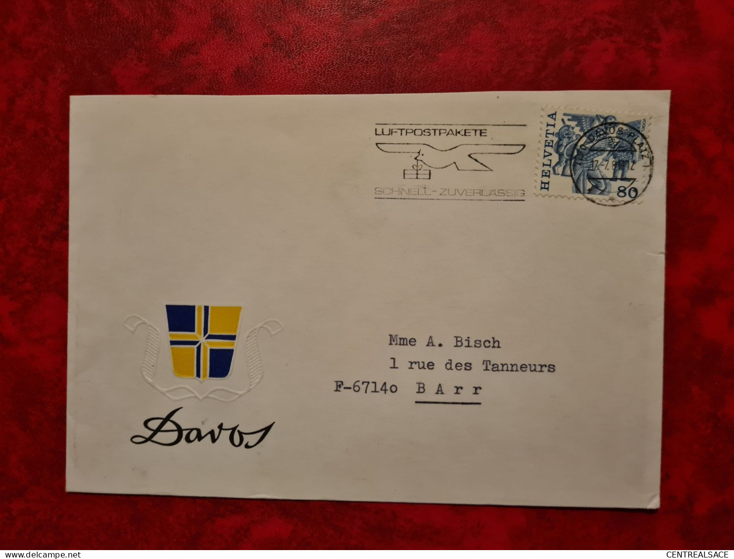 SUISSE LETTRE 1981  DAVOS LUFTPOSTPAKETE - Other & Unclassified