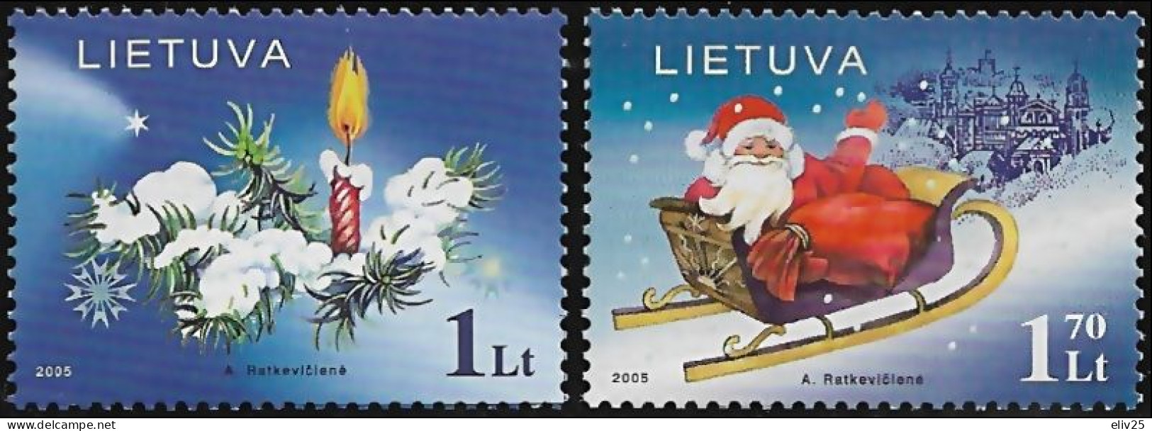 Lithuania 2005, Christmas And New Year - 2 V. MNH - Noël