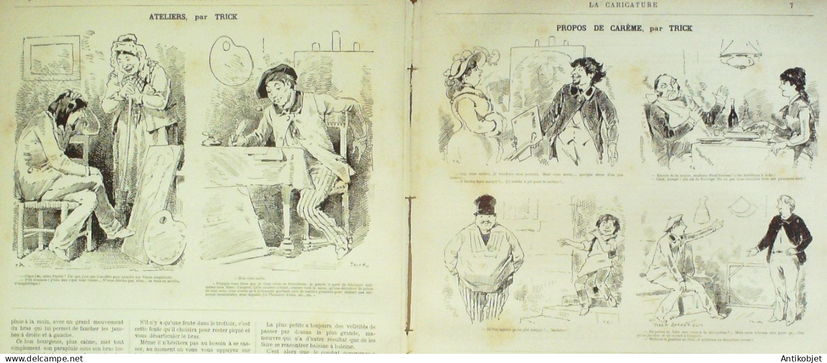 La Caricature 1880 N°  10 Le Café Militaire Draner Robida Trick - Magazines - Before 1900