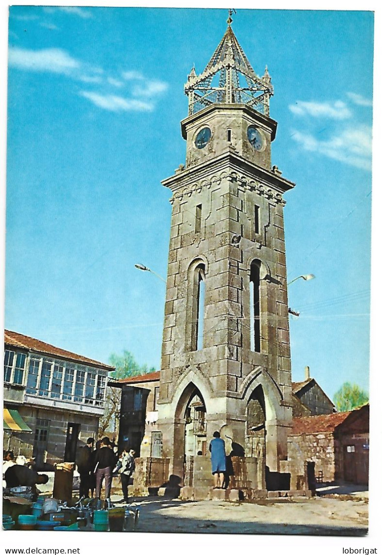 VISTA DE LA TORRE Y PLAZA / VIEW OF THE TOWER AND SQUARE.- CEA - ORENSE - GALICIA.- ( ESPAÑA ) - Orense