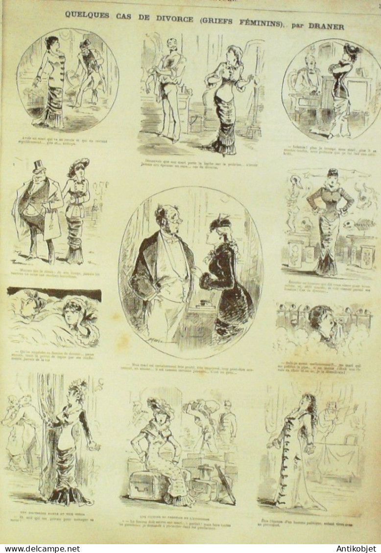 La Caricature 1880 N° 11 Le Divorce Draner Robida Trick - Magazines - Before 1900