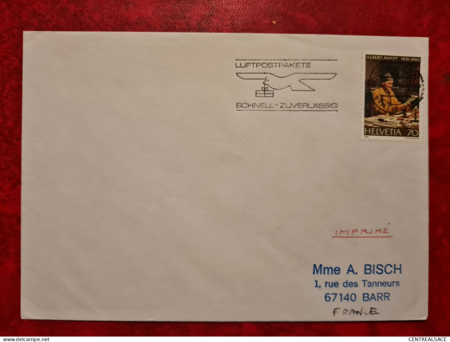 SUISSE LETTRE 1981  LUZERN LUFTPOSTPAKETE SCHNELL - Other & Unclassified