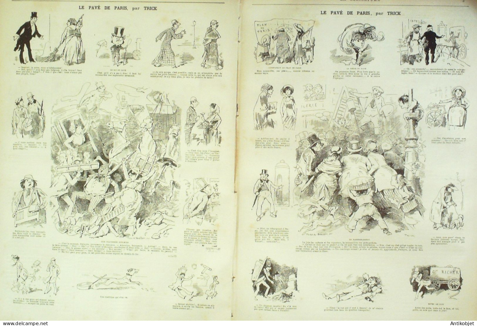 La Caricature 1880 N°  12 Pavé De Paris Bezucheux De La Fricotière Robida Trick Morland - Magazines - Before 1900
