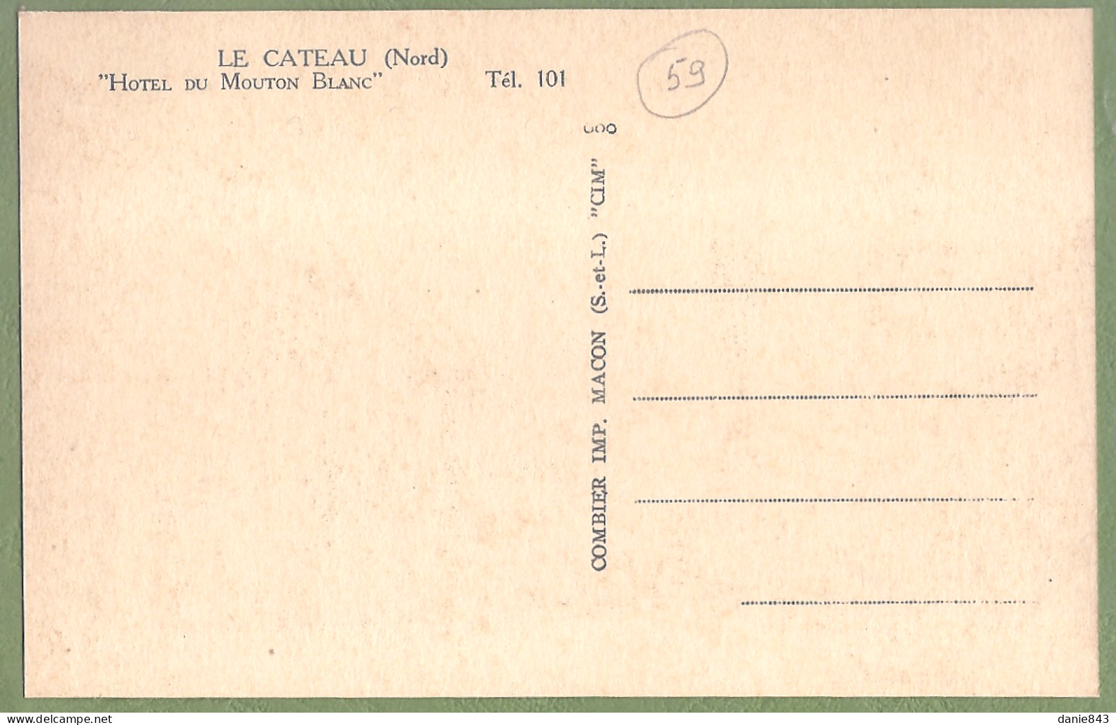 CPA - NORD - LE CATEAU - HOTEL DU MOUTON BLANC - Animation, Automobiles, Commerces Dont "Miniprix" - Le Cateau