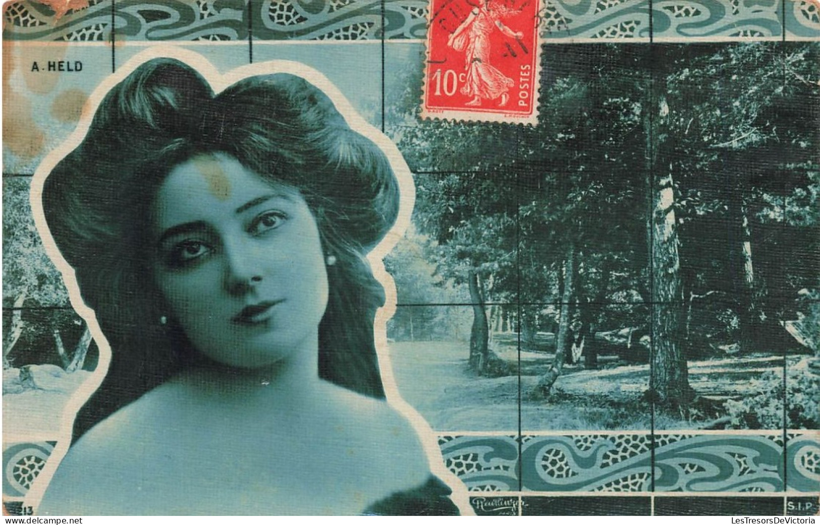 FANTAISIES - Une Femme Aux Cheveux Bouclés  - Animé - Carte Postale Ancienne - Vrouwen