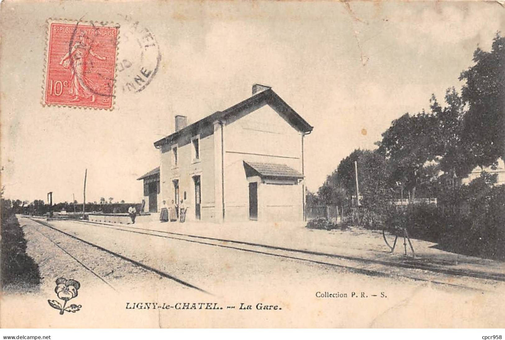 89 - LIGNY LE CHATEL - SAN52119 - La Gare - En L'état - Ligny Le Chatel