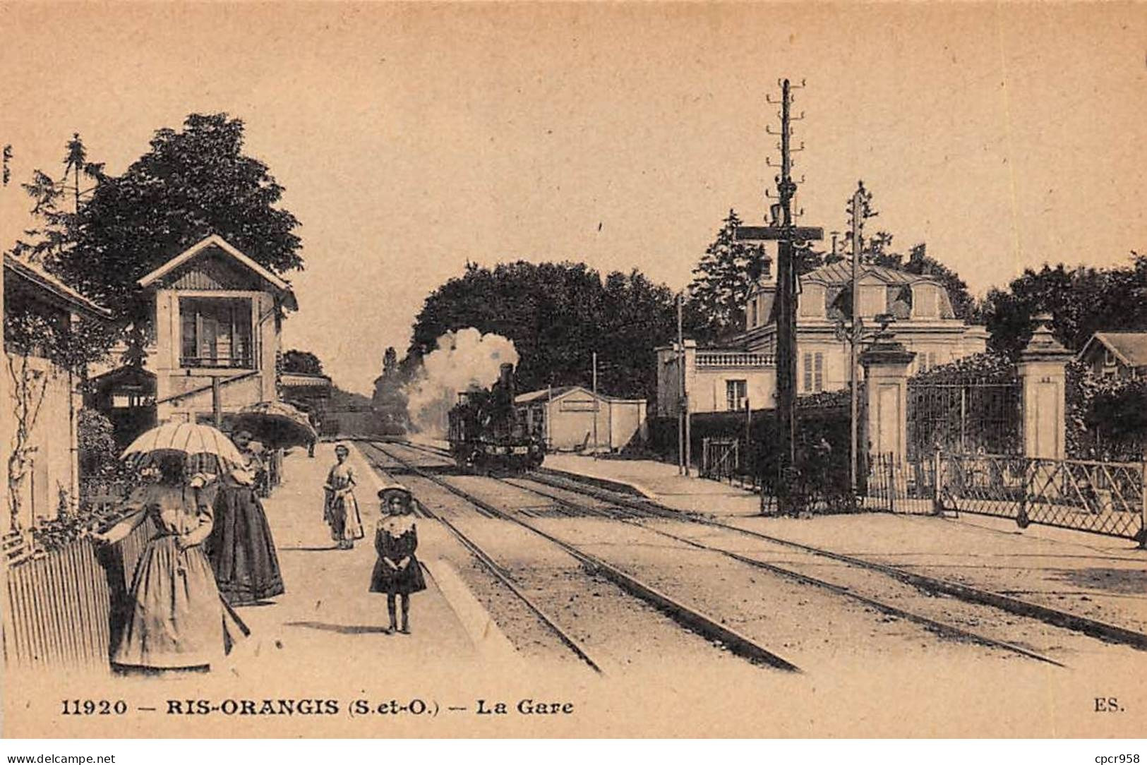 91 - RIS ORANGIS - SAN52159 - La Gare - Train - Ris Orangis