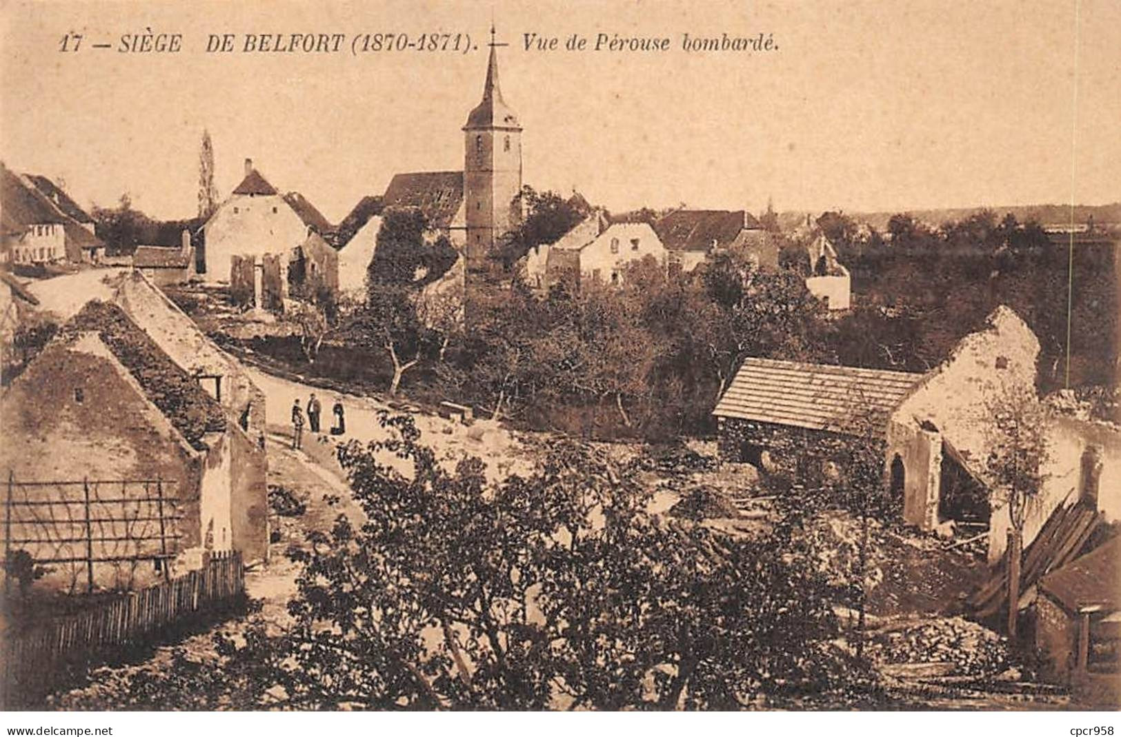 90 - BELFORT - SAN52147 - Vue De Pérouse Bombardé - Belfort – Siège De Belfort