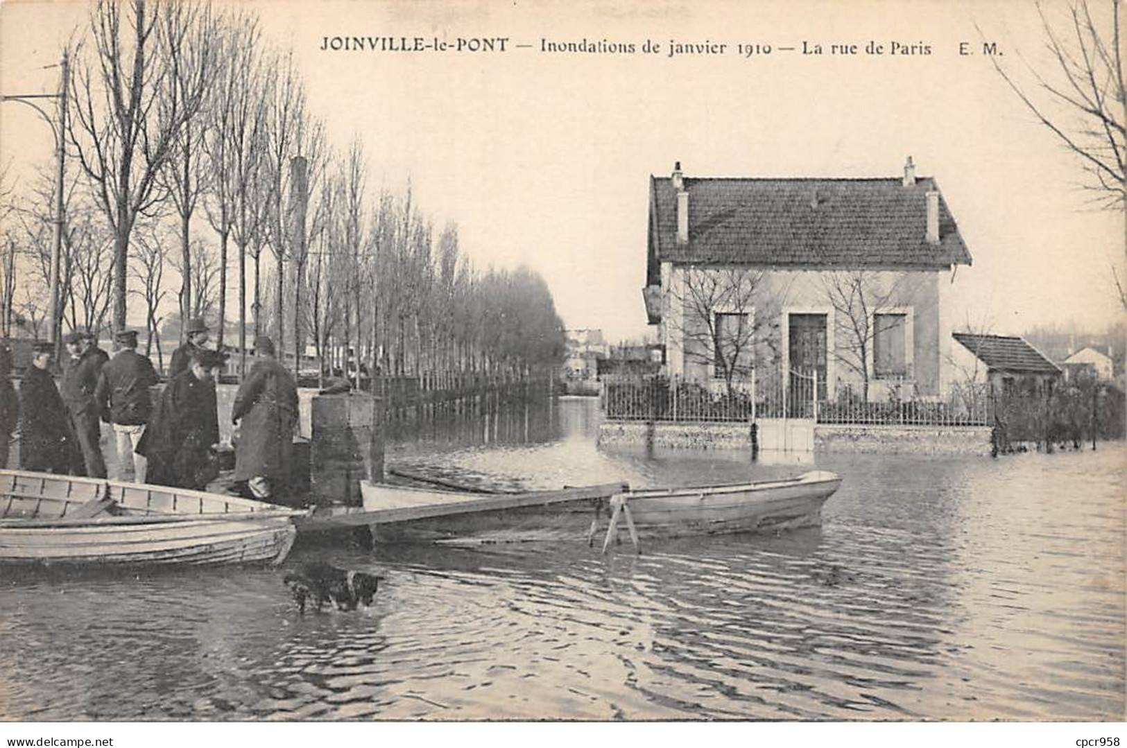 94 - JOINVILLE LE PONT - SAN52219 - Inondations De Janvier 1910 - La Rue De Paris - Joinville Le Pont