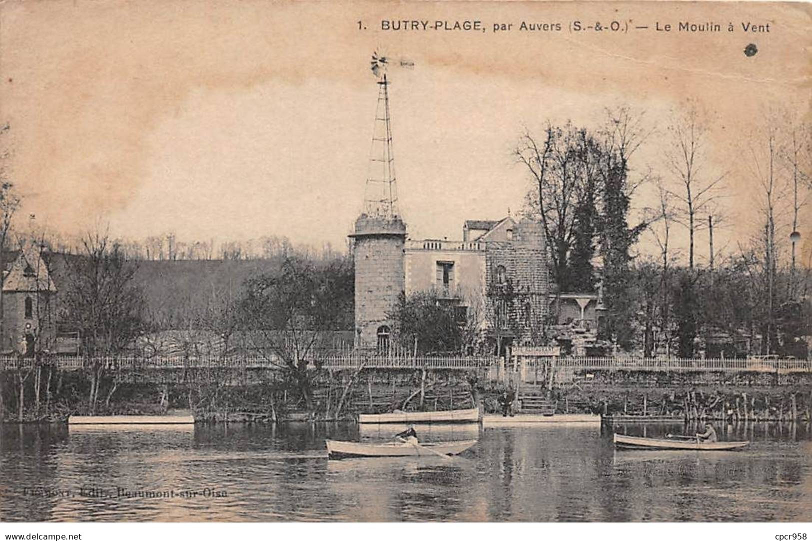 95 - BUTRY PLAGE - SAN52247 - Par Auvers - Le Moulin à Vent - En L'état - Butry