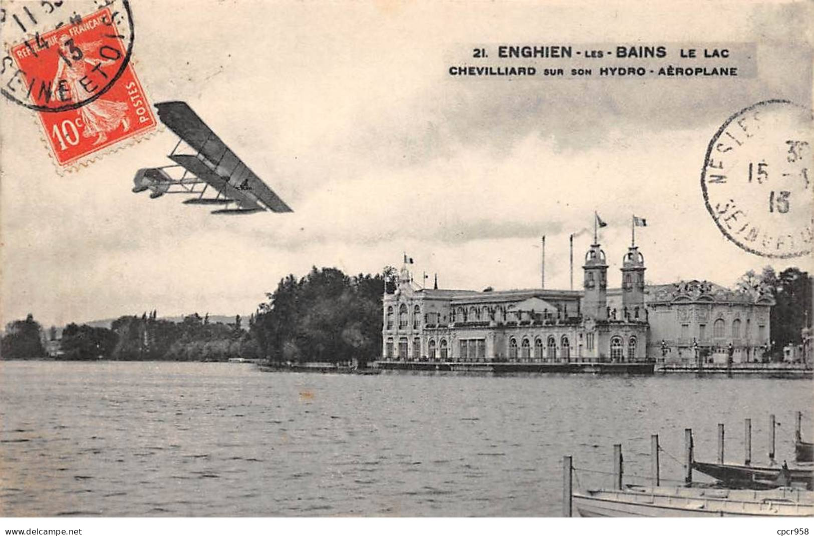 95 - ENGHIEN LES BAINS - SAN52241 - Le Lac Chevilliard Sur Son Hydro Aéroplane - Enghien Les Bains