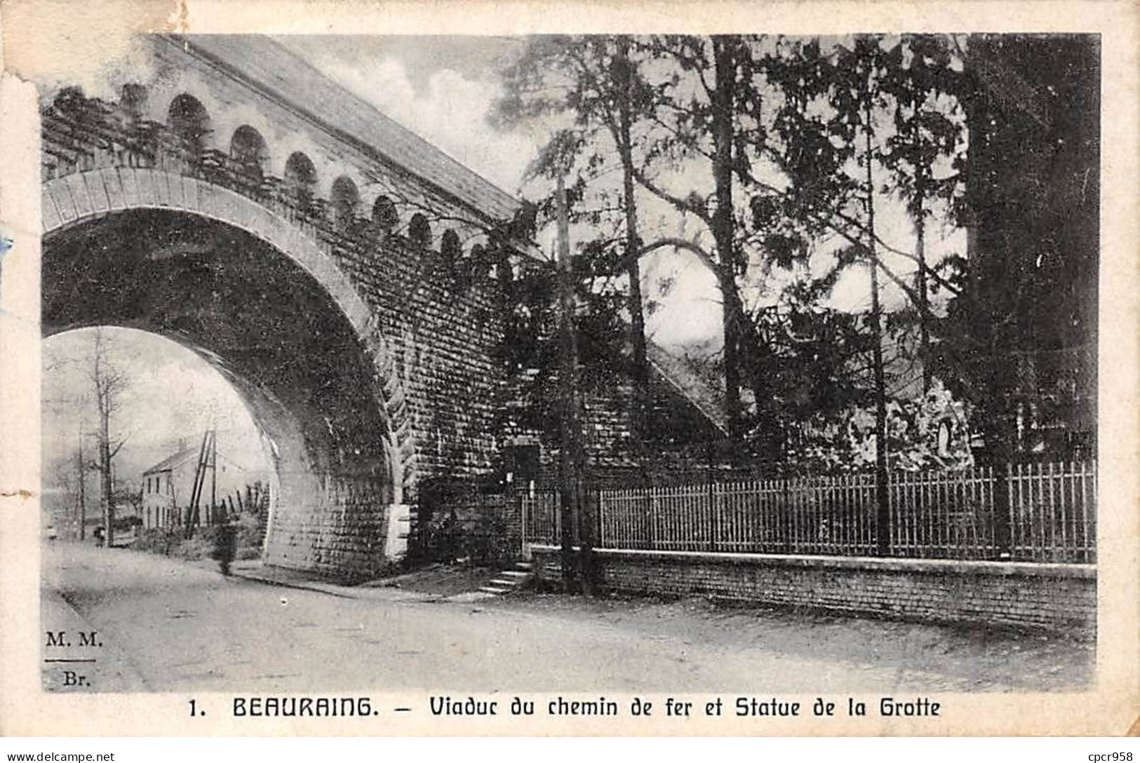 BELGIQUE - SAN49676 - Beauraing - Viaduc Du Chemin De Fer Et Statue De La Grotte - Beauraing
