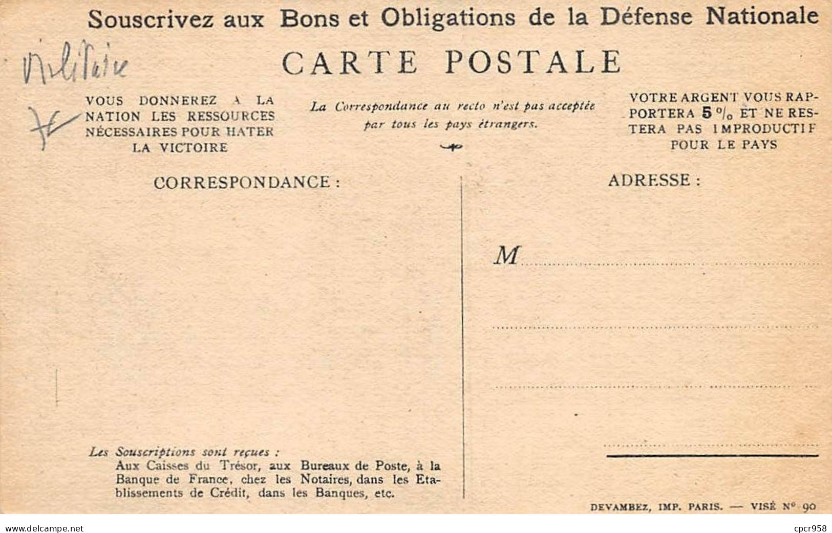 Militaire - N°83505 - Souscrivez Aux Bons De La Défense Nationale - On Les Aura ! - Heimat