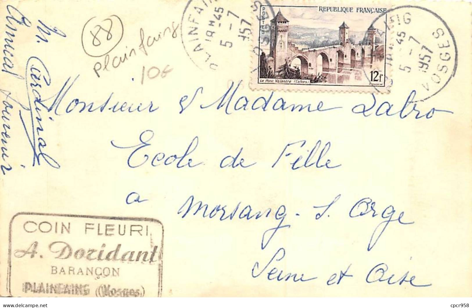 88 - PLAINFAING - SAN45397 - Coin Fleuri - A. Doridant, Barançon - CPSM 14x9 Cm - Plainfaing