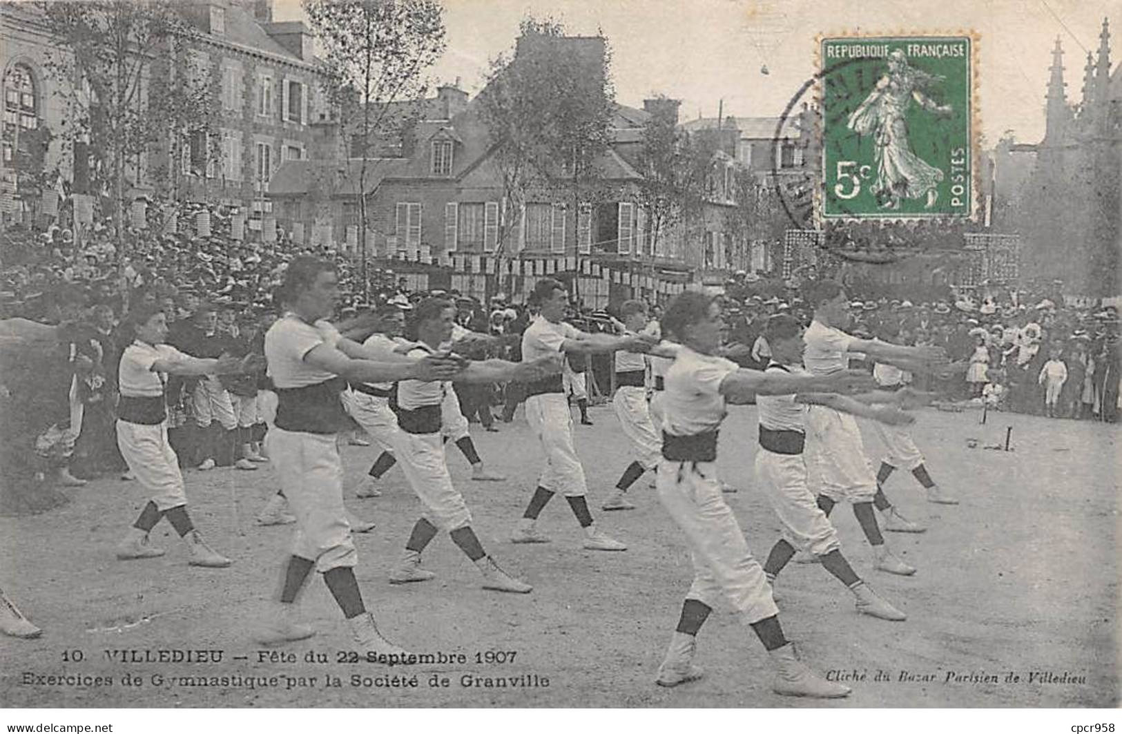 50 - VILLEDIEU - SAN46291 - Fête Du 22 Septembre 1907 - Exercices De Gymnastique Par La Société De Granville - Villedieu